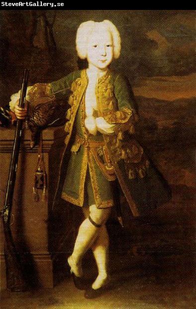 Louis Caravaque Portrait of a boy. Was att. as Peter III or Peter II's portrait, possibly Elizabeth in men's dress